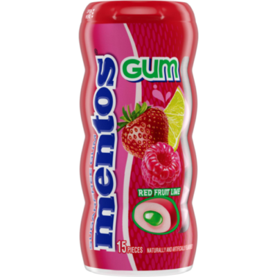 Mentos Pure Gum, Red Fruit, Lime