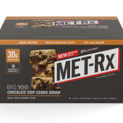 MET-Rx Big 100 Meal Replacement Bar, Chocolate Chip Cookie Dough