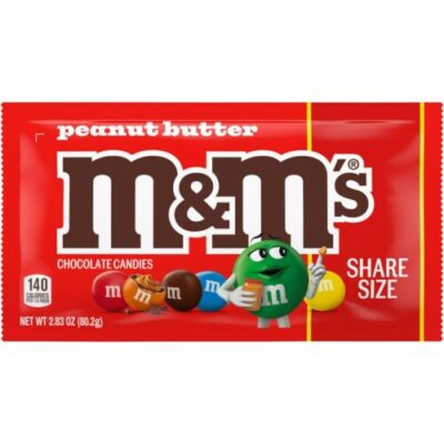 M&M’s Peanut Butter Share Size Chocolate Candies – 2.83oz
