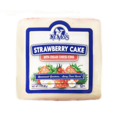 Ne Mos Strawberry Cake, With Creamy Cheese Icing