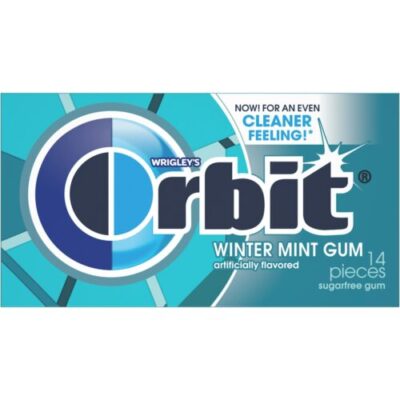 Orbit Gum Winter Mint Sugar Free Chewing Gum, Single Pack, 14 Pieces