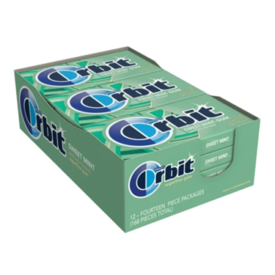 Orbit Sugar Free Sweet Mint Chewing Gum Single Pack – 14 Piece