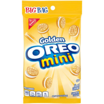 Oreo Sandwich Cookies, Golden, Mini, Big Bag 3 Oz