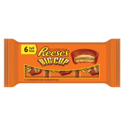 Reese’s Big Cup Milk Chocolate King Size Peanut Butter Cups Candy Pack