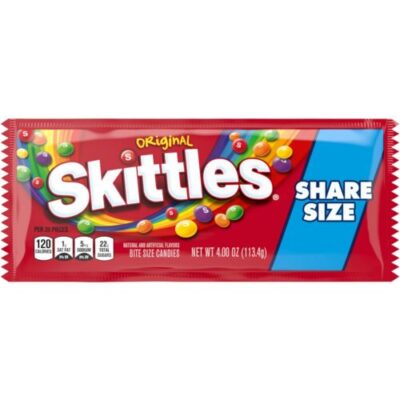 Skittles Candy Original Chewy Candies Share Size Bag